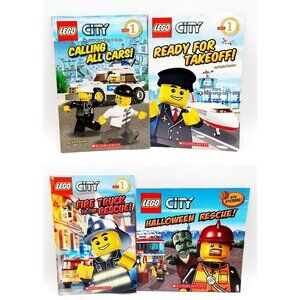 LEGO City Books Lot Of 4 Elementary Homeschool Paperback Books